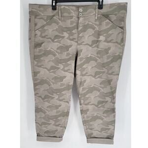 Torrid Tan Green Camo Jeans Stretch Comfort Waistband Women's 24